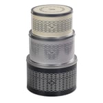 Set of 3 Tala Metal Round Cake Biscuit Cookie Storage Tins Boxes Canisters