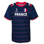 FIFA Official World Cup 2022 Classic Short Sleeve Tee, Youth, France, Age 12-13 Blue