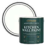 Rust-Oleum White Washable Kitchen Wall Paint in Matt Finish - Chalk White 2.5L