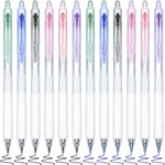 12ST Gelpenna Svart Refill Penna Kulspetspenna