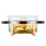 Bodum CHAMBORD Set Bakeware Dish with Silicone Lid, 1.0 l, Copper Stand/Clear, 1 Litre