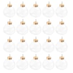 20 st 6cm Transparent Julgranskulor Plast Klar DIY Hängande Kulor Prydnadsföremål Dekorationer F