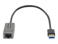 StarTech.com Adaptateur Ethernet USB 3.0 vers 10/100/1000 Gigabit Ethernet - Câble RJ45 vers USB - Cordon USB RJ45 de 30cm - Convertisseur RJ45 USB (USB31000S2) - Adaptateur réseau - USB 3.2 Gen 1 - Gigabit Ethernet x 1 - gris sidéral