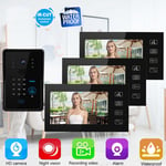 7inches Wired Video Doorbell Intercom System Card Password Remote Control 11 HEN