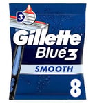 Gillette Blue3 Men's Disposable Razors x8
