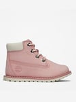 Timberland Pokey Pine 6in Boot With Boot, Pink, Size 11 Younger