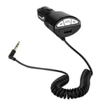 Eboxer Récepteur Bluetooth Audio Stéréo Kit de Voiture avec Sortie Stéréo 3.5 mm Mains Libres Microphone Intégré USB Port Adaptateur Allume-Cigare pour Voiture
