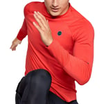 Under Armour Mens ColdGear Rush Mock Long Sleeve Training Top - Red