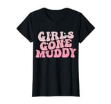 Girls Gone Muddy Groovy Marathon Runner Mud Run Racing Women T-Shirt