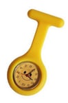 Tiempo Silicone Nurses Doctors Paramedic Tunic Brooch FOB Watch Smiley Face Dial (Yellow)