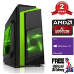 Ultra Fast AMD Quad Core 4.2 8GB 1TB Desktop Gaming PC Computer Windows 10 FG
