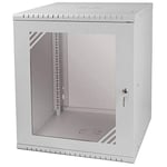 Stalflex Rack Cabinet 19" 12U, 600mm, Glass Door, Gray RC19-12U-600GG