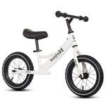 TYSYA Children Bicycle Sliding Toddler 12 Inches Baby Toys Balance Bike Kids 2-5 Years Old Playing Outdoor Bicycle Exercise,White
