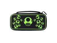 Pdp 500-224-1Up, Hårt Fodral, Nintendo, Svart, Grön, Nintendo Switch, Nintendo Switch Lite, Nintendo Switch Oled, Reptålig, Dragkedja