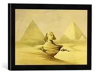 Kunst für Alle 'Image encadrée de David Roberts The Great Sphinx and The Pyramids of Giza, from' Egypt and Nubia ', VOL. 1, d'art dans Le Cadre de Haute qualité Photos Fait Main, 40 x 30 cm, Noir Mat