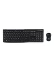 Logitech MK270 Wireless Combo - keyboard and mouse set - QWERTZ - Slovenian/Croatian - black - Tastatur & Mus sæt - Slovensk/kroatisk - Sort