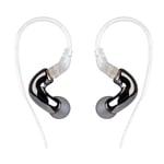 WGZBLON Mini in Ear Monitor Extra Bass Earbuds 6mm Lightweight Diaphragm Dynamic Driver HiFi Headphone Small Volume Big Power Earphone with Detached Plated-Copper Cable Wired Earphone (No Mic, gun)