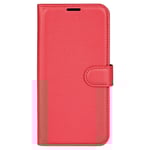 Samsung Galaxy M34 (5G) / F34 (5G) Litchi Konstläder Fodral m. Plånbok - Röd