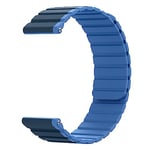System-S Bracelet 20mm en Silicone Magnétique pour Samsung Galaxy Watch 5 4 Bleu, bleu, Eine Grösse