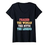 Womens Frazier The Woman The Myth The Legend Womens Name Frazier V-Neck T-Shirt