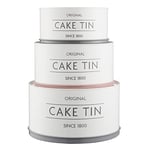 Mason Cash Innovative Kitchen Nesting Cake Tins, Set of 3, Off-white, 25 x 25 x 14 cm