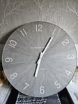 Thomas Kent - Wharf Limestone - Oversized Analogue Wall Clock - 30 Inch Rrp £150