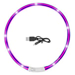 Karlie Visio Light Collier LED Violet/Rose Longueur : 20-70 cm
