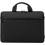 Klassisk laptopväska, smal portfölj, axelväska, vattenavvisande, skumvadderad, antikollisionsskydd, 15,6 tum