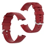 Fitbit Charge 3 / 4 hållbar klockarmband - röd Röd
