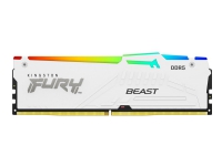Kingston FURY Beast RGB - DDR5 - sats - 64 GB: 4 x 16 GB - DIMM 288-pin - 5200 MHz / PC5-41600 - CL40 - 1.25 V - ej buffrad - ECC - vit