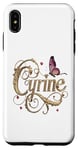 Coque pour iPhone XS Max Typographie élégante Cyrine Gold