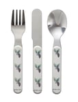 Elsa Beskow Forest, Cuttlery, 3-Part *Villkorat Erbjudande Home Meal Time Cutlery Multi/mönstrad Rätt Start