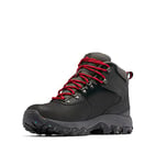 Columbia Men's Newton Ridge Plus II Waterproof Omni Heat, Black/Mountain Red, 8.5