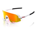100% Slendale Sunglasses - HiPER Mirror Lens Soft Tact White / Red Multilayer White/HiPER