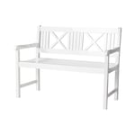 Cinas - Rosenborg Trädgårdsbänk 2 personer 120x59 cm Vit