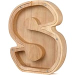 Personliga bokstäver i trä, sparbössa, sparbössa med bokstäver, sparbössa för familj, julklapp, födelsedagspresent, hem (S)