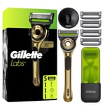Gillette - GilletteLabs med Exfoliating Bar Rakhyvel Champion Gold Edition - Green/Black