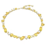 Swarovski collier Gema necklace Mixed cuts, Yellow, Gold-tone plated - 5652800
