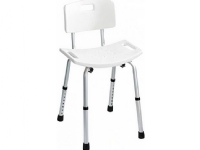 Wenko fotel lazienkowy Secura 49 x 85,5 cm aluminium bialy