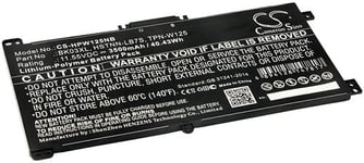 Kompatibelt med HP Pavilion X360 14-BA115TU, 11.55V, 3500 mAh