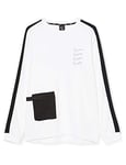 Nike M Nk Dry Top Fleece PX Long Sleeved T-Shirt - White/Black/X-Large
