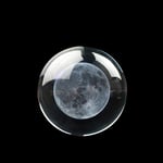 YAOLUU Crystal ball prism 60MM80MM 3D Crystal Moon Ball Glass Sphere Laser Engraved Moon Miniature Model Home Decor Astronomy Gift Crystal ball fortune telling (Color : Only ball, Size : 60mm)