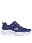 Skechers Sola Glow Lighted Trainer, Navy, Size 13.5 Younger