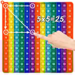 12x12 Multiplikations Push Bubble Fidget Toy för barn - Pedagogisk matte Pop Toy