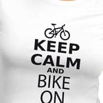 Kruskis Keep Calm And Bike On Short Sleeve T-shirt Vit M Kvinna