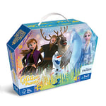 Trefl Glitter 70 éléments puzzles colorés avec des personnages de contes de fées de l'âge de glace amusant pour les enfants à partir de 4 ans, 53018, Frozen l'amitié magique