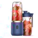 Bärbar smoothie-mixer, 400ml, blå