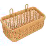 Lök Korg Handvävd Korg Hängande Vägg Lök Behållare Hem Förvaring Korg (28X16CM)