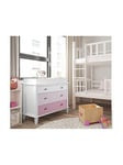 Little Seeds Monarch Hill Poppy Nursery 3 Drawer Changing Table - White/Pink