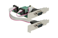 Delock PCI Express Card > 2 x Serial RS-232 High Speed 921K with Voltage supply - seriel adapter - PCIe 2.0 - RS-232 x 2